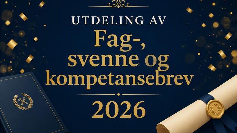 Lenke til artikkel: Utdeling av fag-, svenne- og kompetansebrev 2026